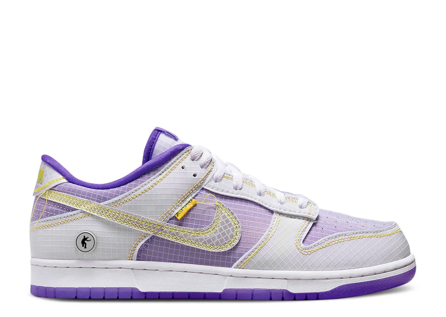 Nike Dunk Low Union LA Passport Court Purple Padded Tongue