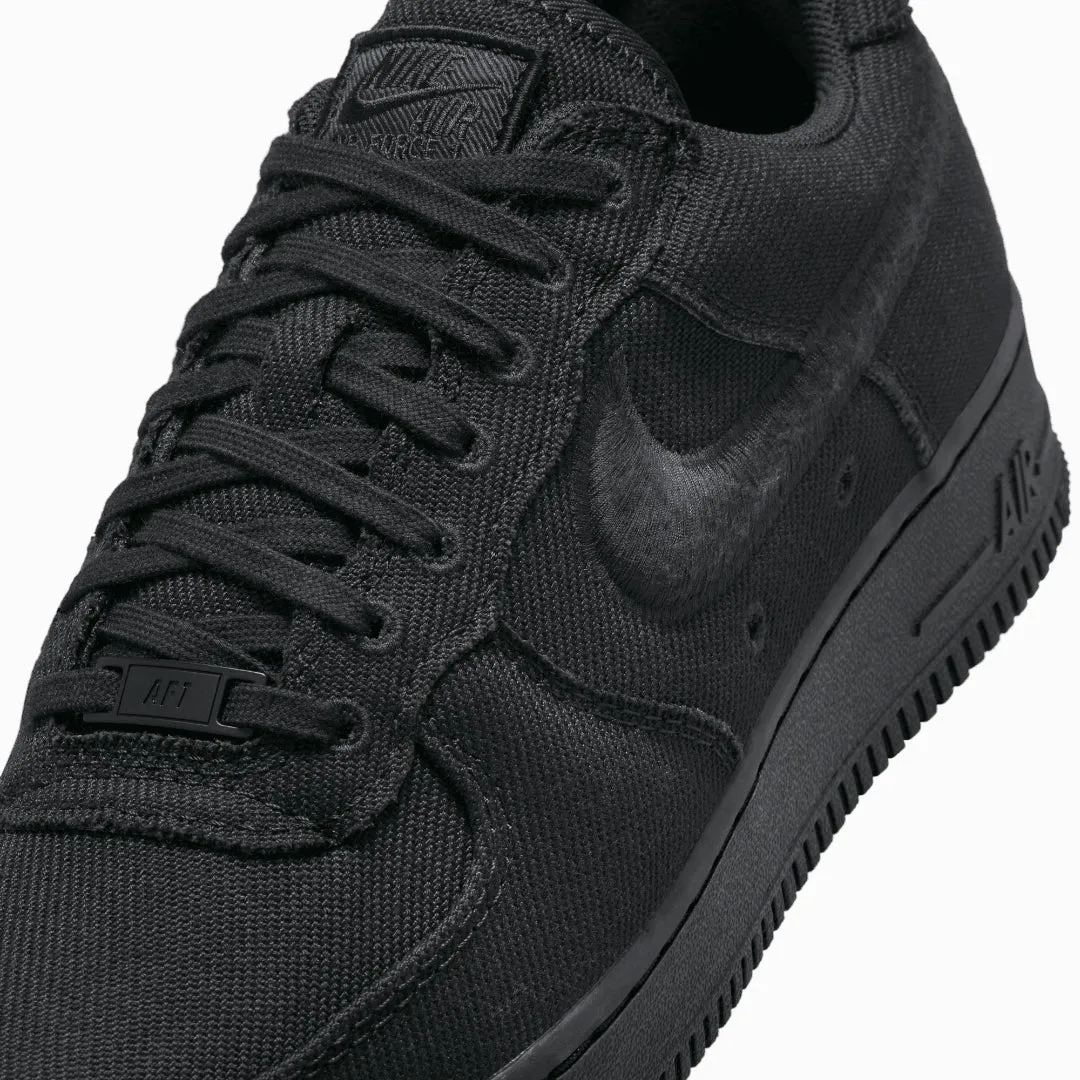 Comfort Bend NIKE | AIR FORCE 1 LOW CANVAS { BLACK/BLACK