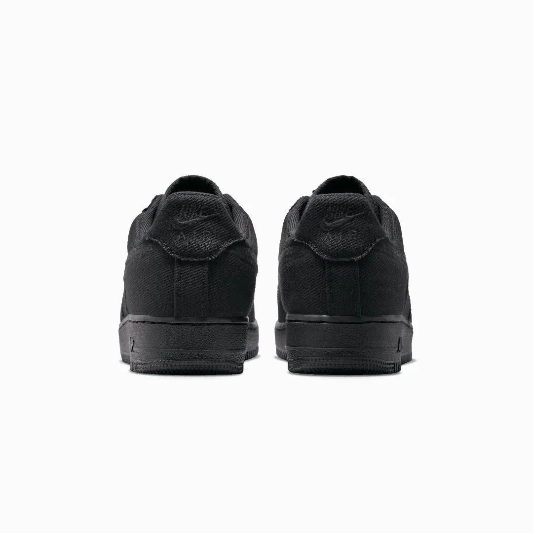 NIKE | AIR FORCE 1 LOW CANVAS { BLACK/BLACK Quality