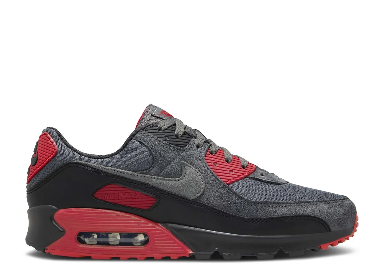 Travel Vibe Beach Walk Nike Air Max 90 Smoke Grey Fire Red