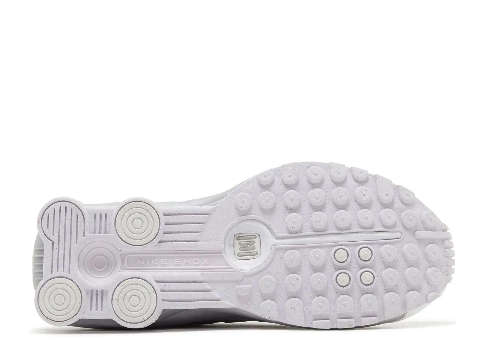 Nike Shox R4 White Metallic Platinum Barely Grape track running footwear