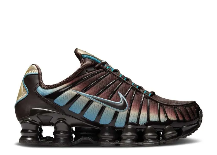 polyester - feature shoes Indoor sports Nike Shox TL Velvet Brown Denim Turquoise