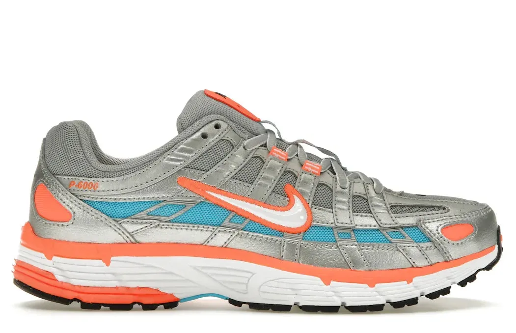 leather - free Upgradeable Nike P-6000 Metallic Silver Crimson Blue Fury (Women's)