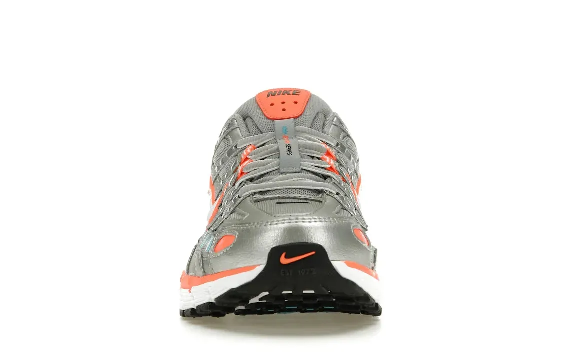 Nike P-6000 Metallic Silver Crimson Blue Fury (Women's) traction - enhanced running gear Sunrise Run