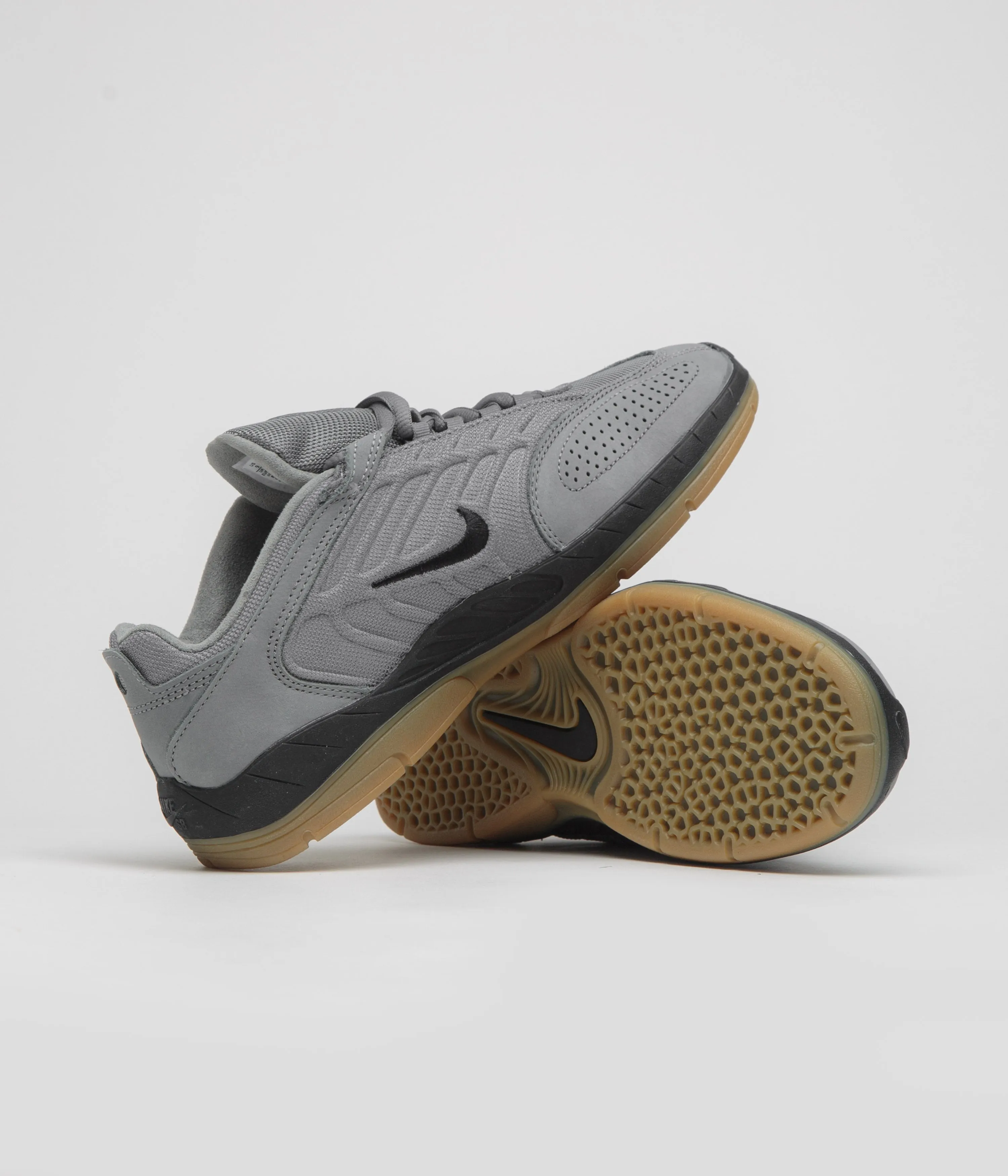Nike SB Orange Label Vertebrae Shoes - Cool Grey / Black - Cool Grey - Dark Grey Urban Pace Breathable   lining