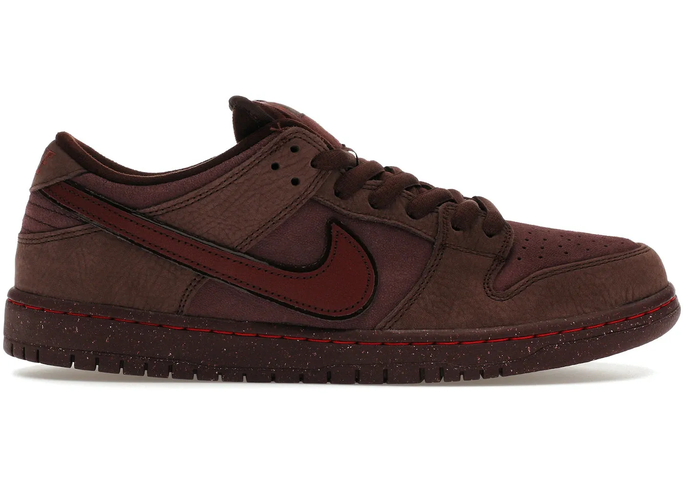 Nike SB Dunk Low City Of Love Burgundy Crush Sole Grip ArchSupport