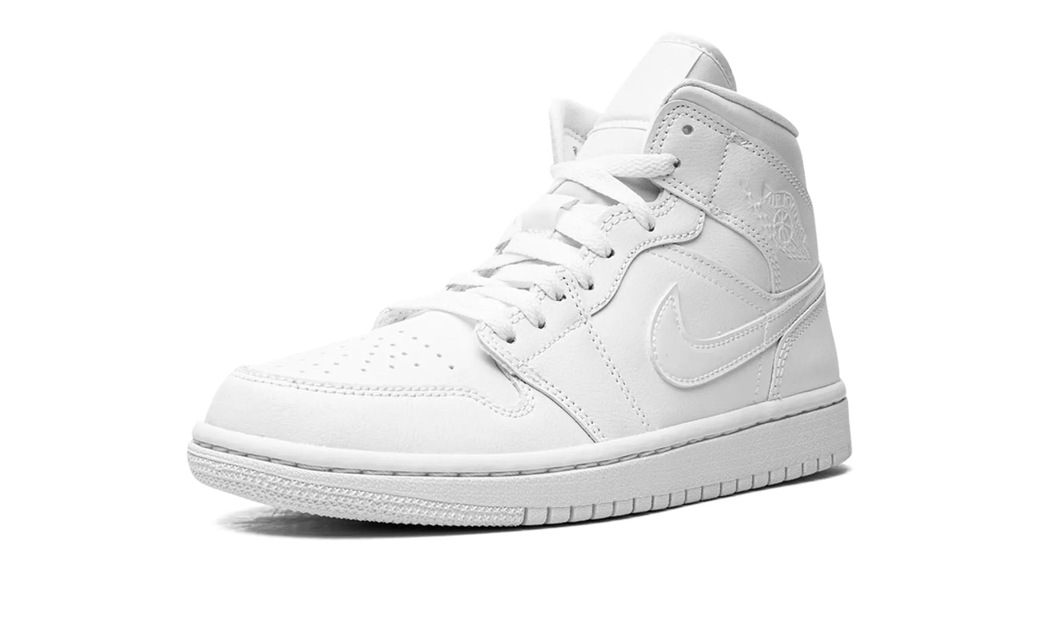 Wmns Air Jordan Mid 'Triple White' 2022 Light Jog