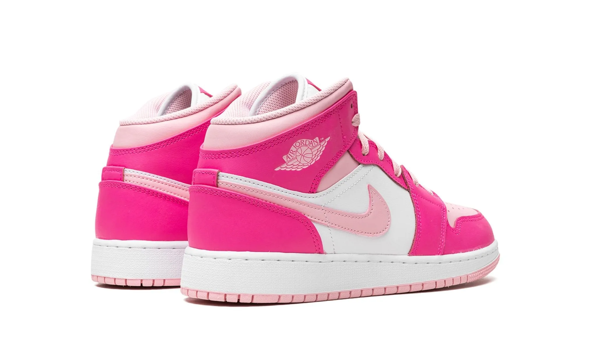 Air Jordan 1 Mid GS Fierce Pink Classic Touch Rubber Sole