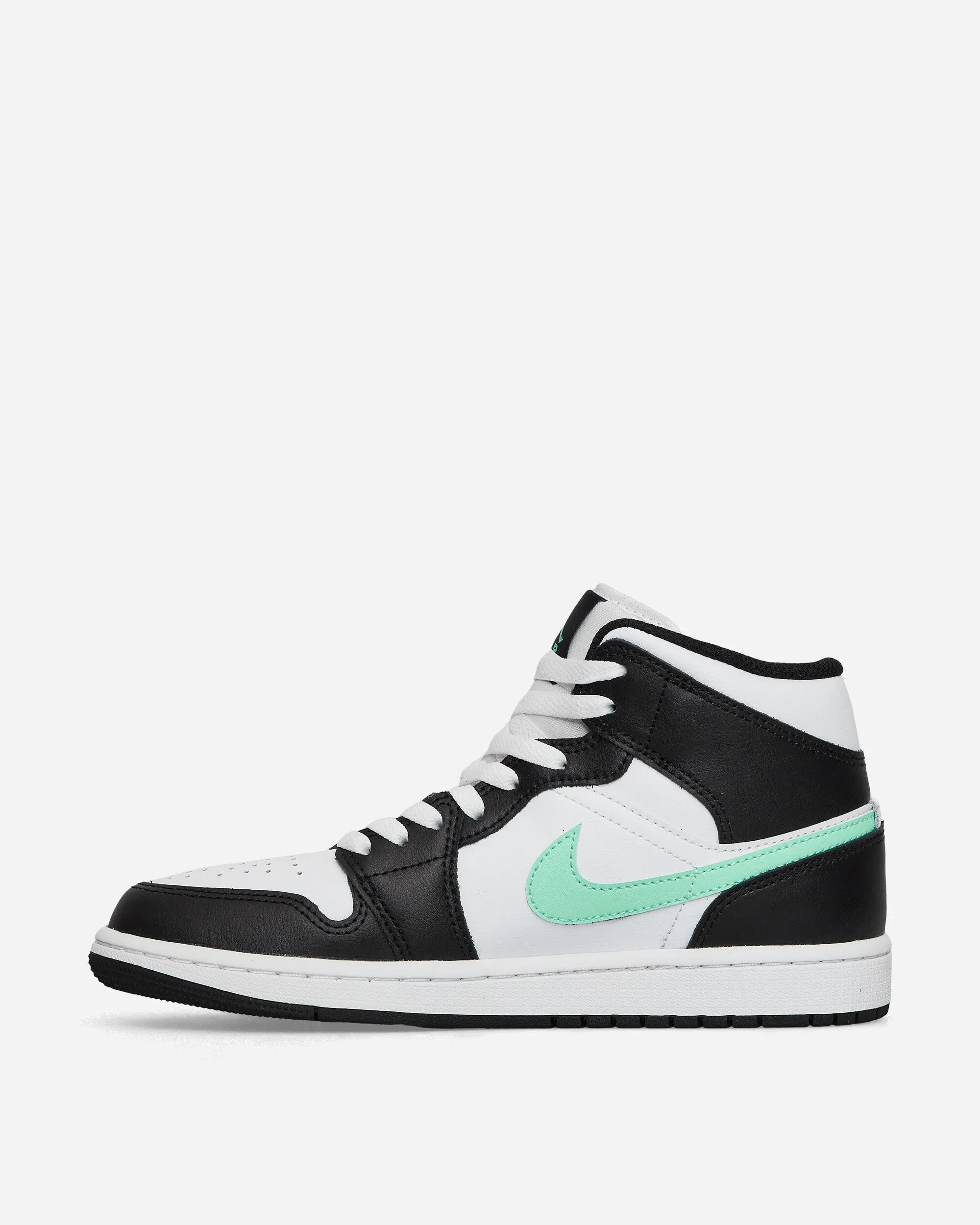 Classic Base Joy Mood Air Jordan 1 Mid Sneakers White / Black / Green Glow