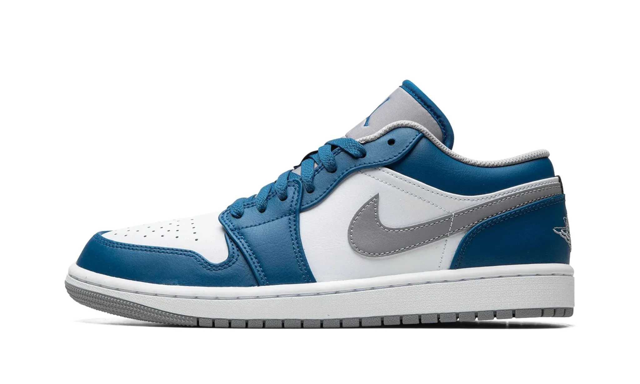 Airy Design Cold Tone Air Jordan 1 Low True Blue
