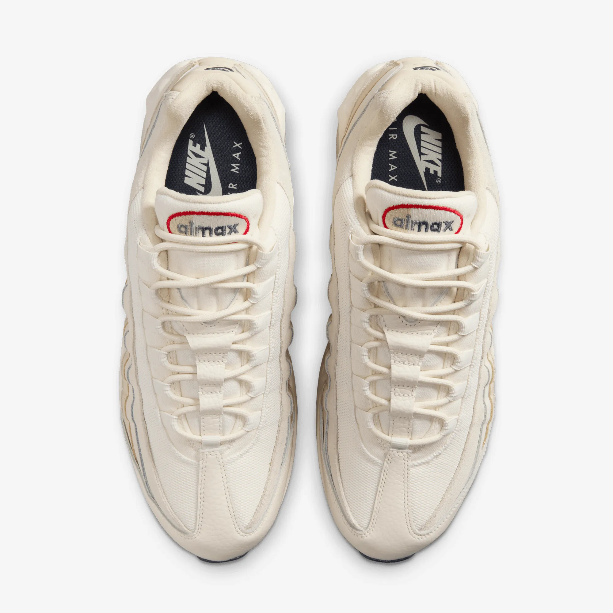 Nike | AIR MAX 95 OG  { PALE IVORY/UNIVERSITY RED-LT KHAKI-SAIL Urban Style