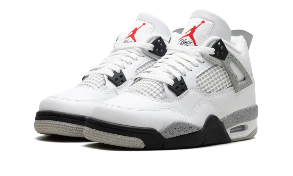 Jordan 4 Retro "White Cement" Grade School (2025) Forest Jog