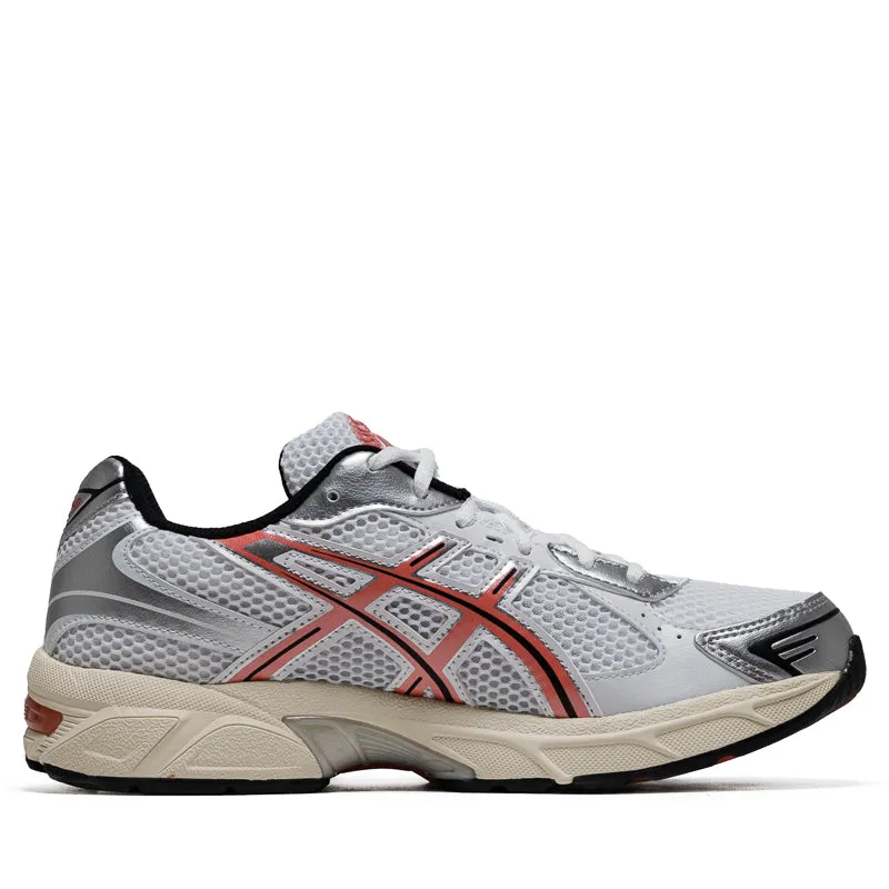 Shine Silver Breathable Asics Gel-1130 - White/Desert Red
