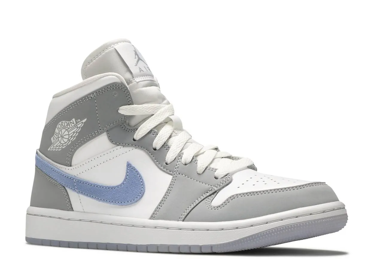 Air Jordan 1 Mid Wolf Grey Casual Comfort