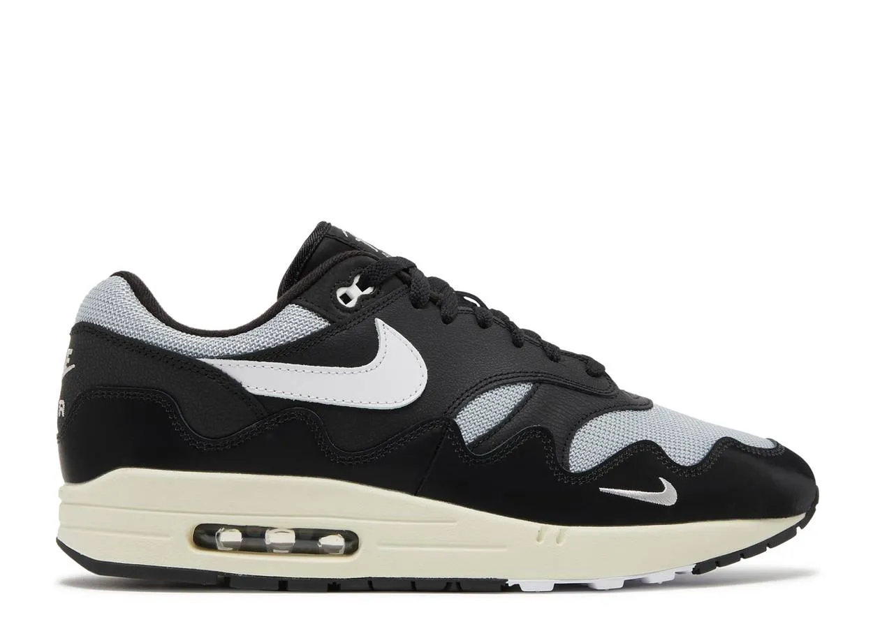 Nike Air Max 1 Patta Black Grey Cool Look Cushion Feel