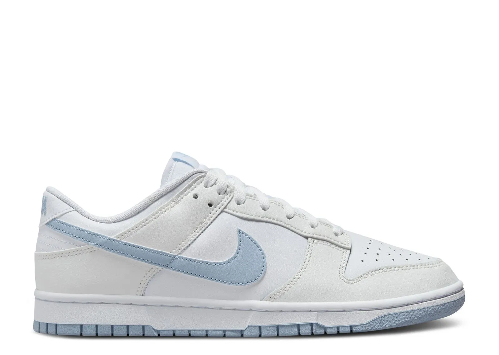 Nike Dunk Low White Light Armory Blue Sand Jog Timeless Look