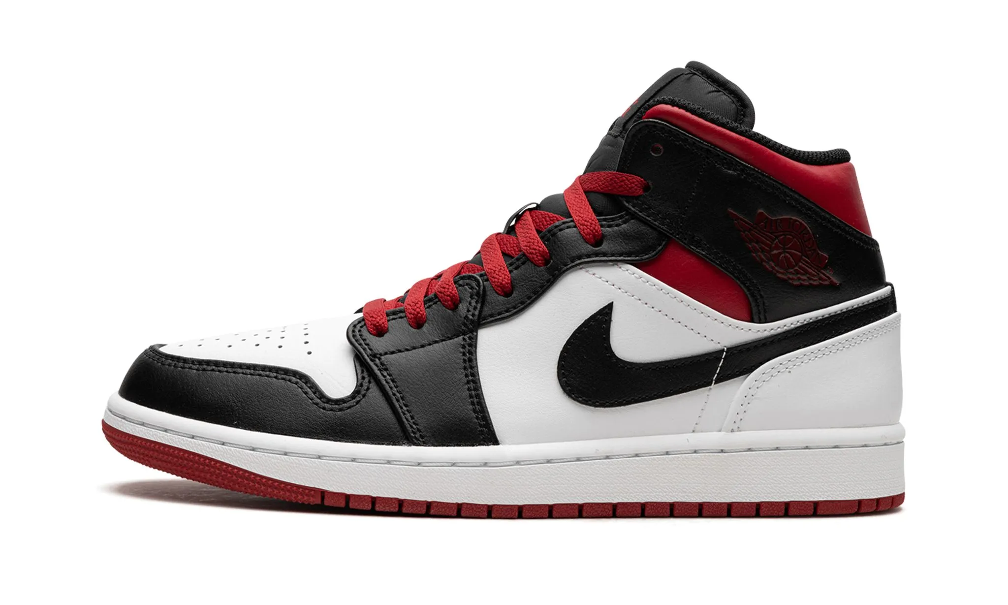 Air Jordan 1 Mid Black Toe White Gym Red Cliff Jog Marathon Day
