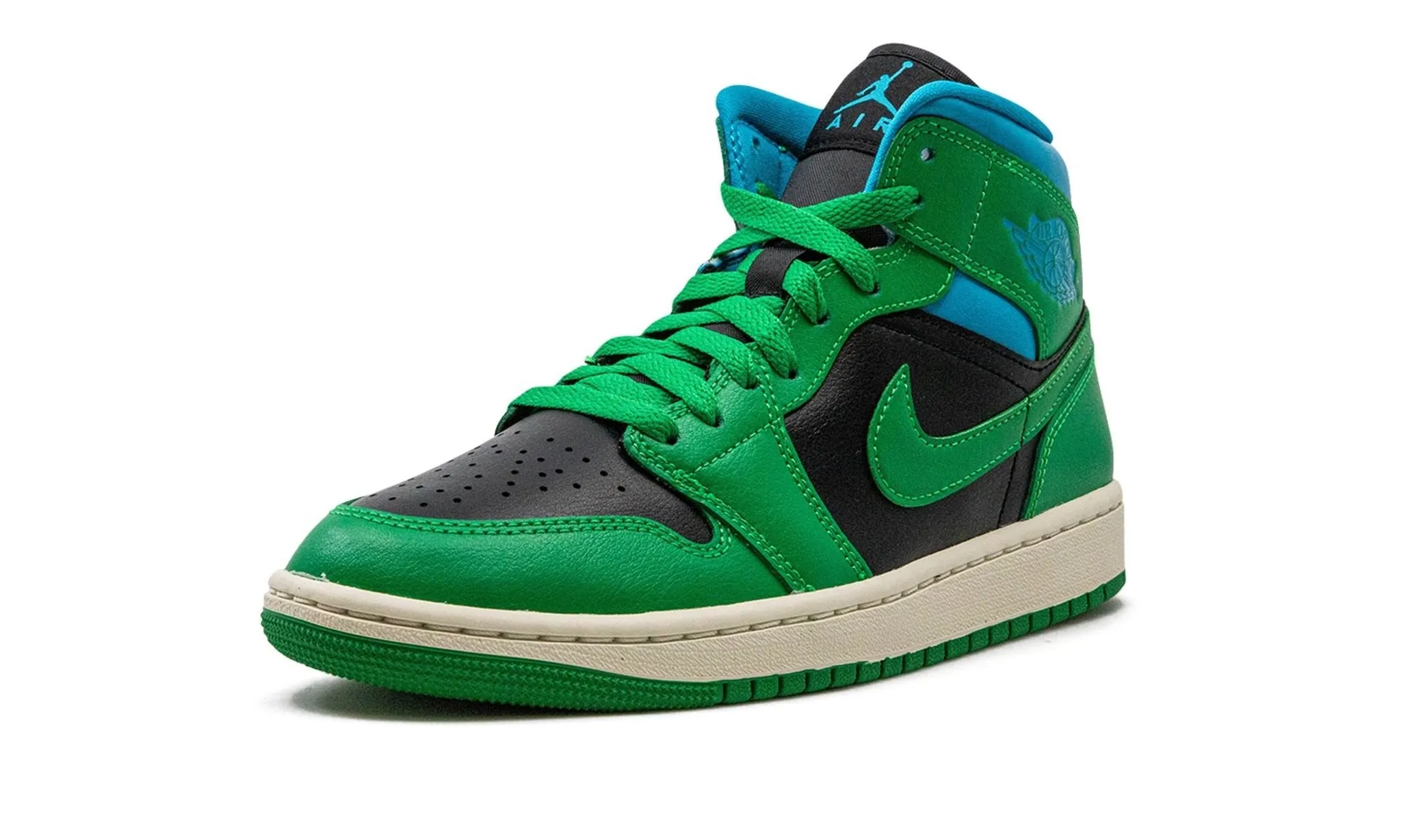Wmns Air Jordan 1 Mid 'Lucky Green Aquatone' Comfort First