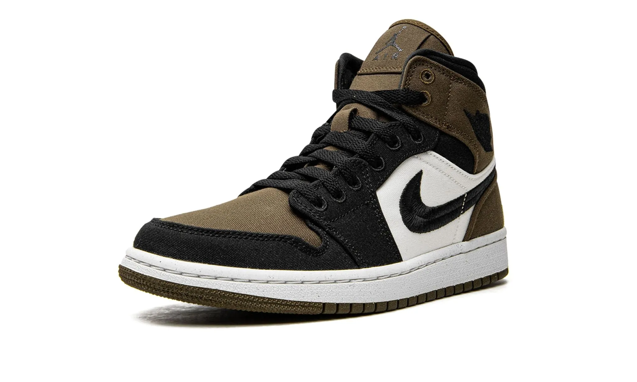 Easy Fit Shoes Dog Run Wmns Air Jordan 1 Mid SE Olive Toe