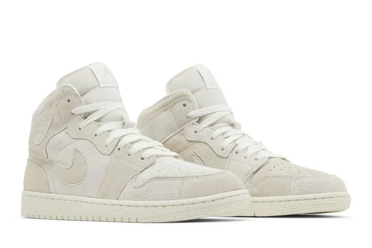 Cold Climate Air Jordan 1 Mid SE Craft 'Pale Ivory'