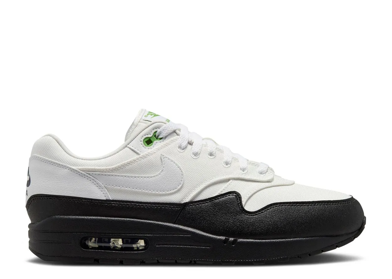 Nike Air Max 1 White Black Chlorophyll Smooth Touch Cool Walk