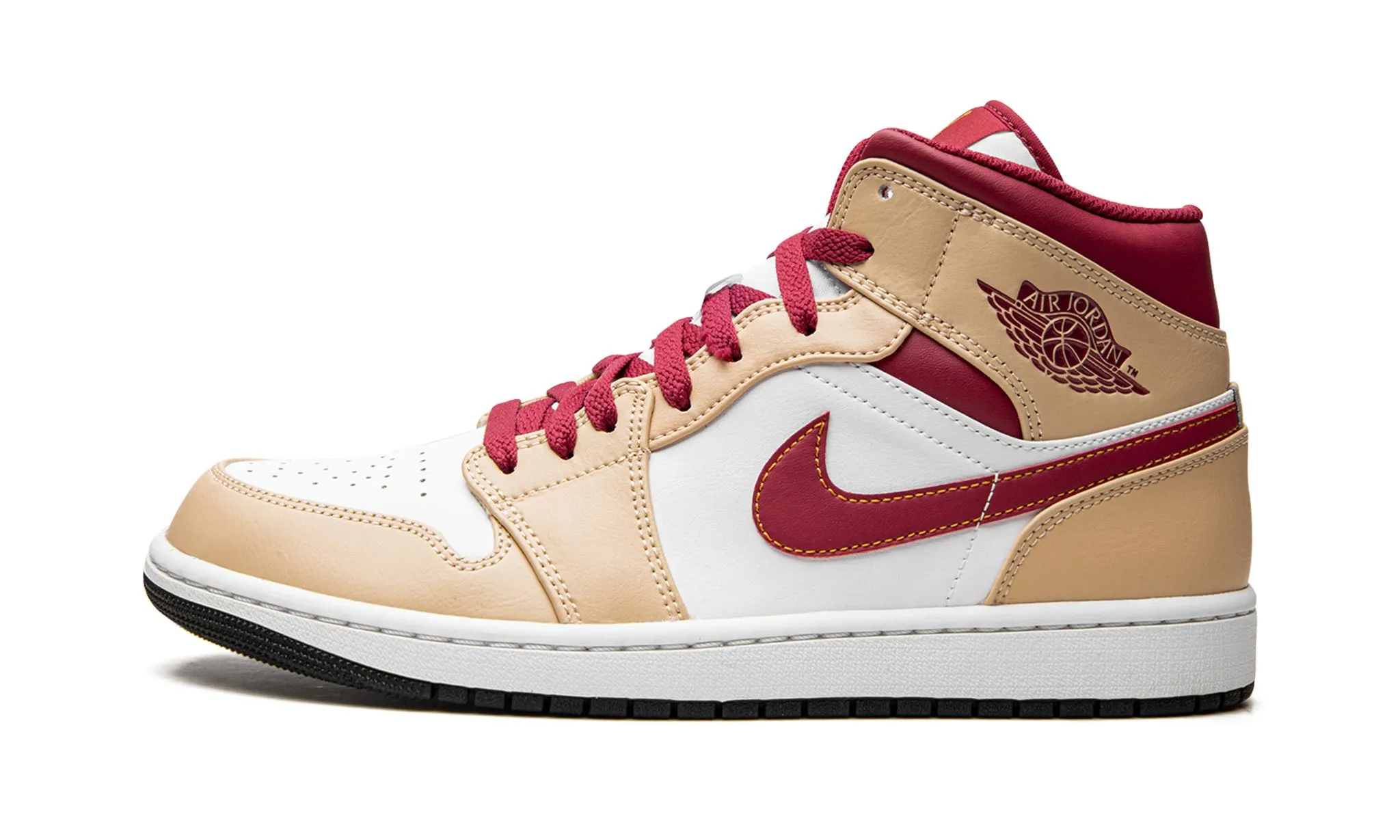 Uni Life Valley Hike Air Jordan 1 Mid Light Curry Cardinal Red