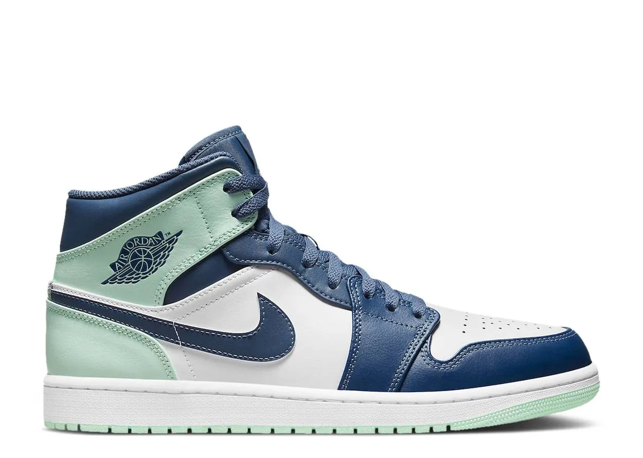 Air Jordan 1 Mid Blue Mint Strong Pace