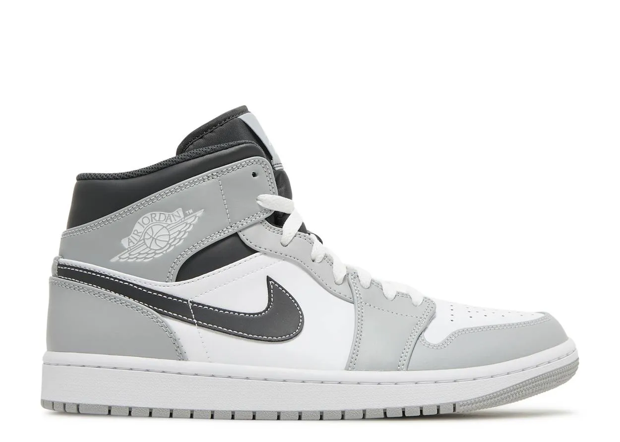 Air Jordan 1 Mid Light Smoke Grey Anthracite Walk Support
