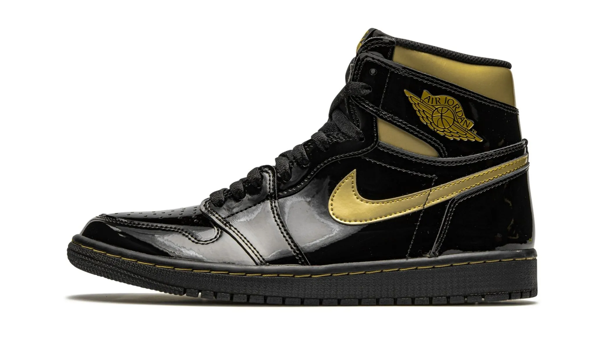 Lean Build Air Jordan 1 High Black Metallic Gold