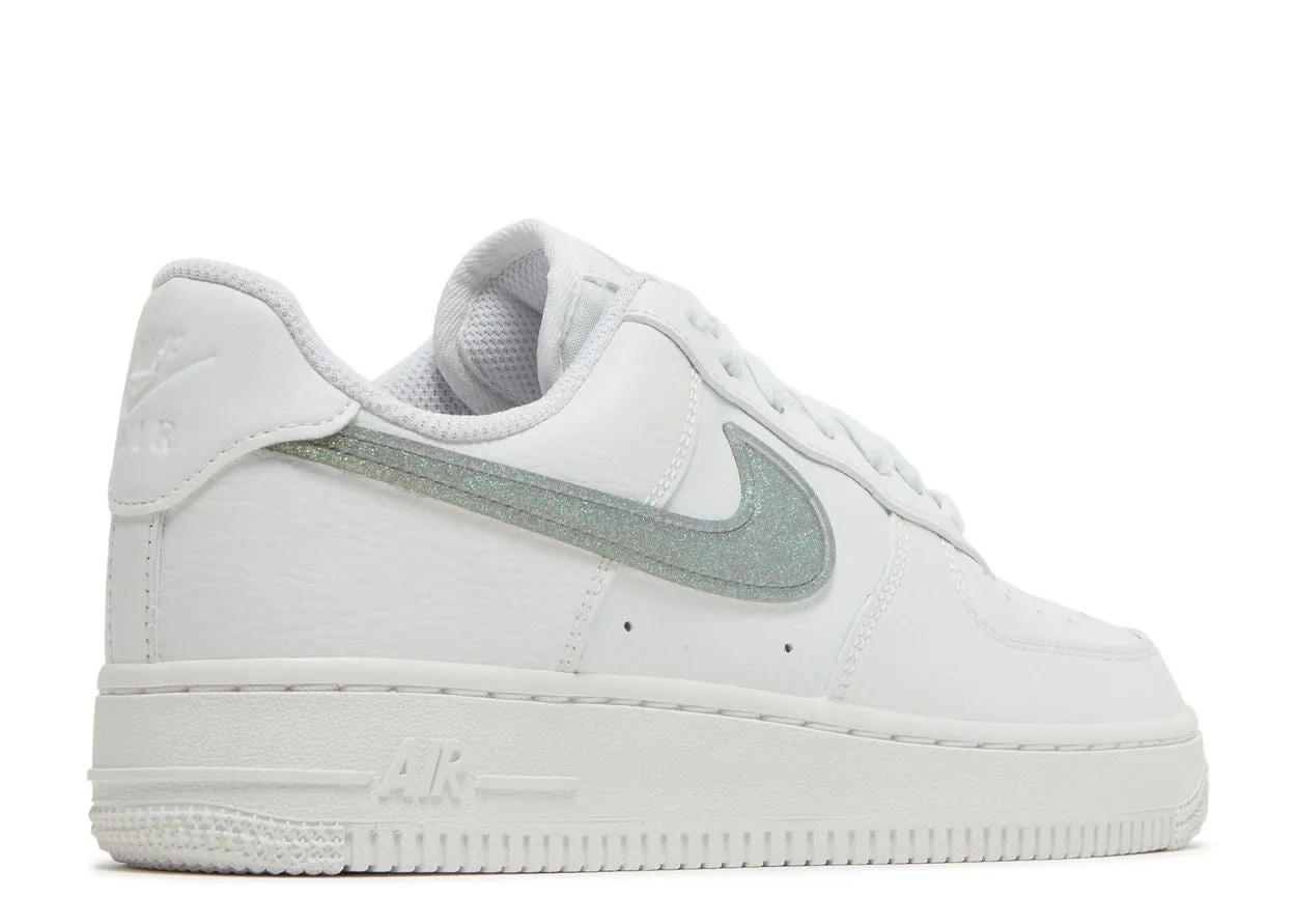 Cushioned Upper Smart Choice Nike Air Force 1 Low White Gold Glitter Swoosh