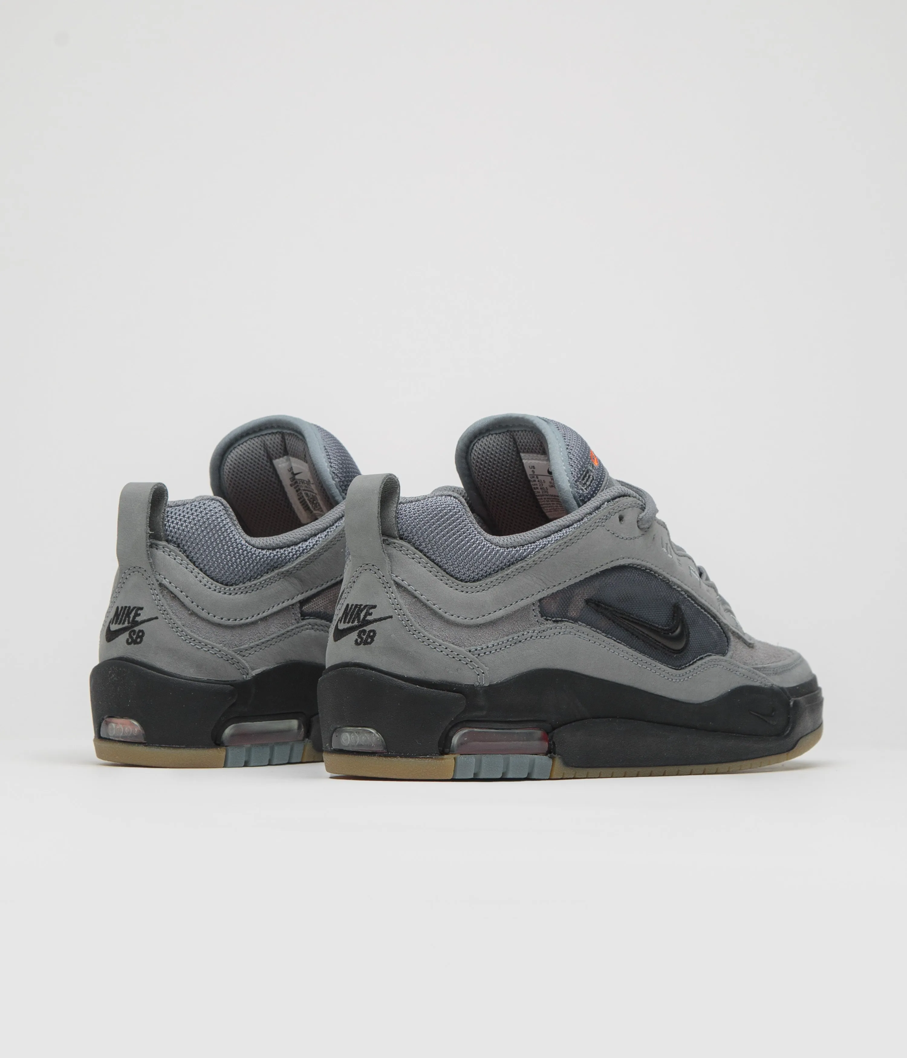 Sport Luxe Nike SB Orange Label Air Max Ishod Shoes - Cool Grey / Black - Cool Grey - Dark Grey