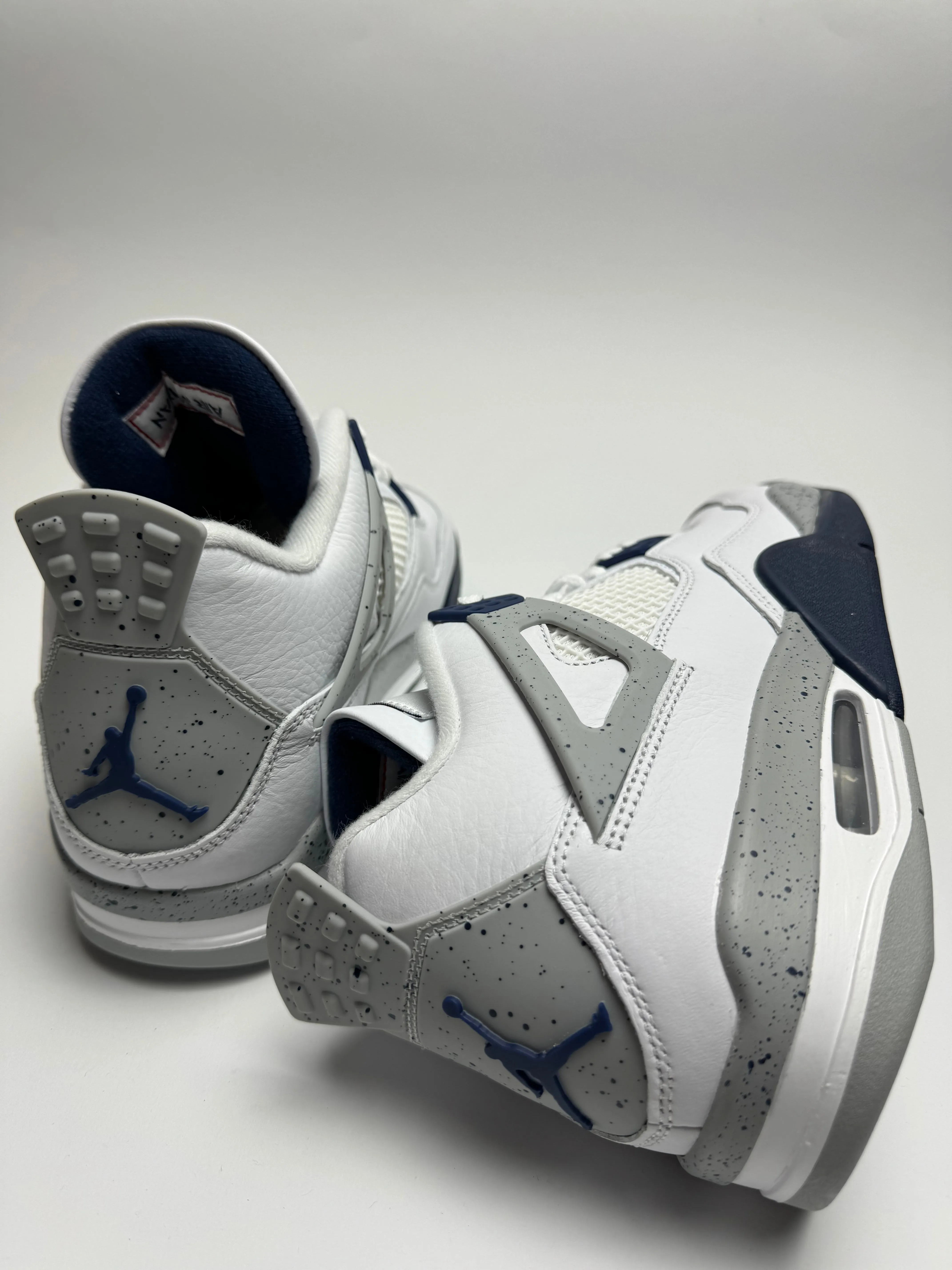 Neutral Gear Lace Up Style Air Jordan 4 "Midnight Navy"