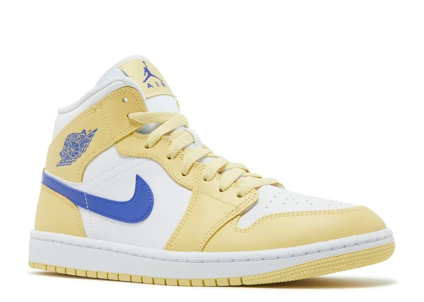Flexible Movement Arch support Air Jordan 1 Mid Lemon Wash Lapis