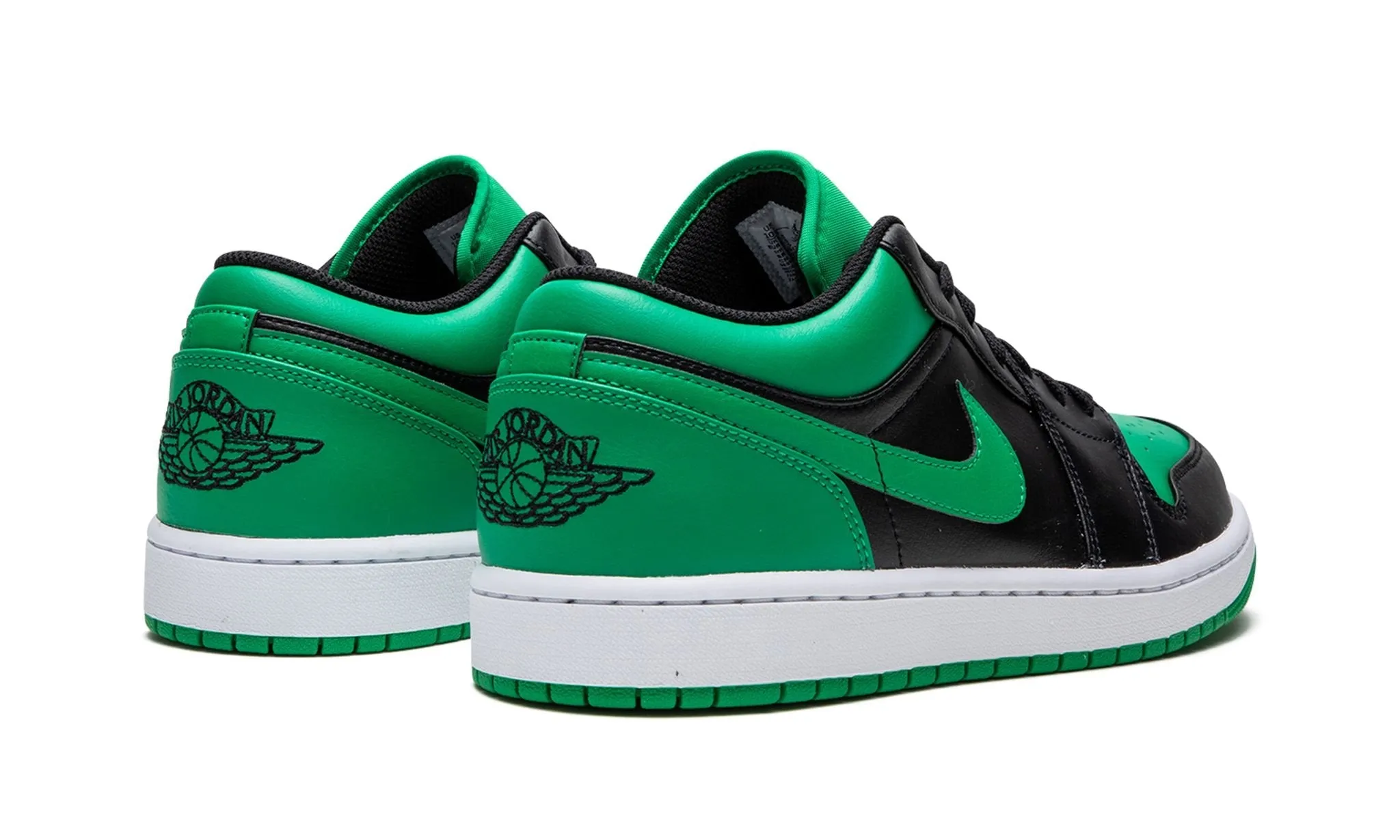 Air Jordan 1 Low Lucky Green Stone Gray Comfort Upper