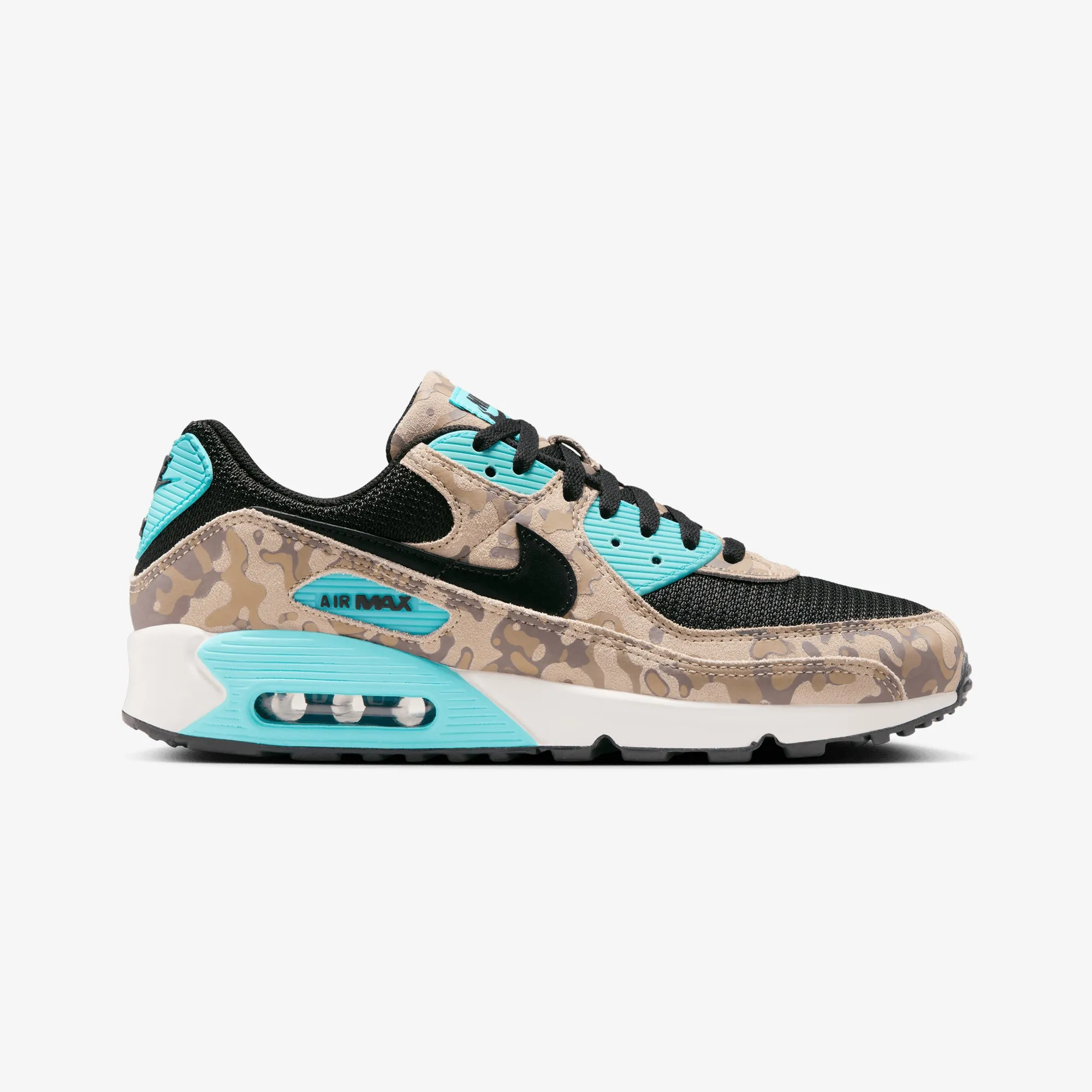 Nike | AIR MAX 90 { SANDDRIFT/BLACK-AURORA GREEN-KHAKI Moisture wicking