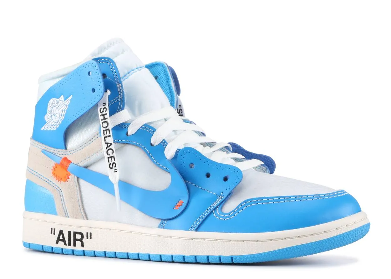 Air Jordan 1 Retro High Off-White University Blue Play Step Soft Design