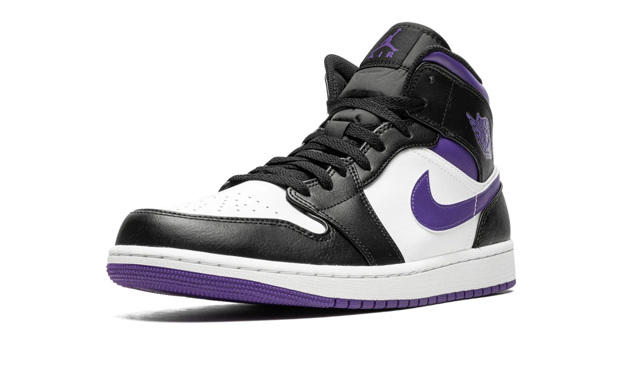 Compact Style Flat Grip Air Jordan 1 Mid Dark Iris / Court Purple