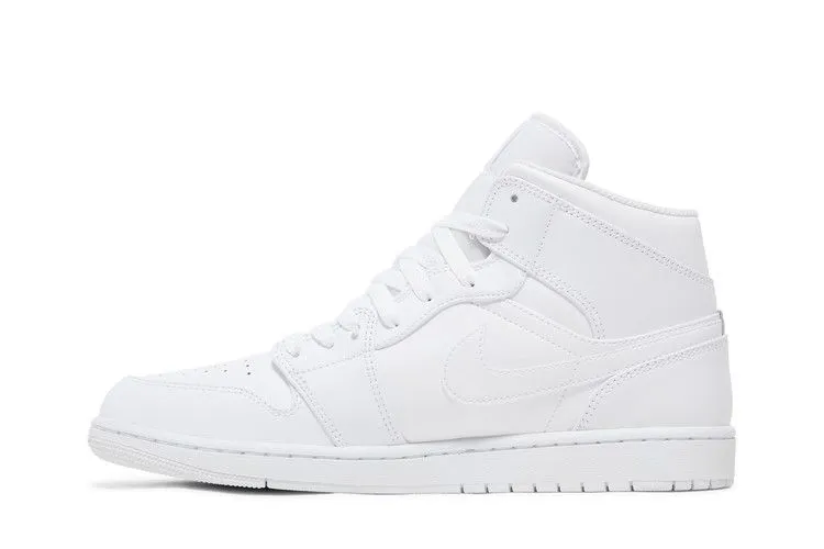Air Jordan 1 Mid 'Triple White' Buckle Up