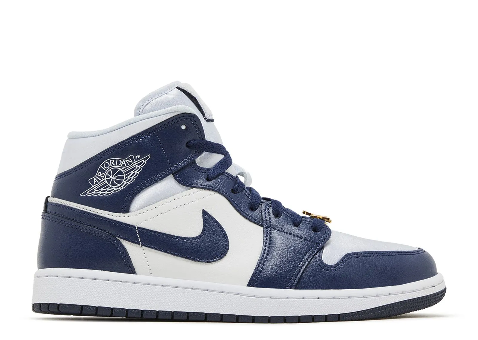 Grip Power Air Jordan 1 Mid Football Grey White Midnight Navy