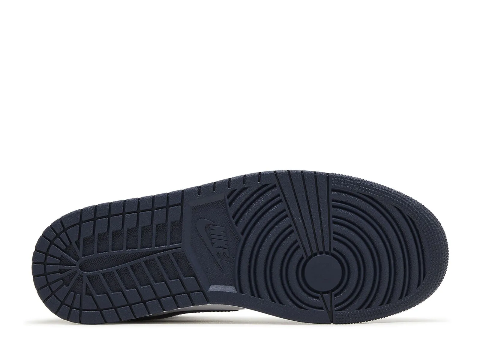 Air Jordan 1 Mid Football Grey White Midnight Navy Relaxed Fit Air Zone