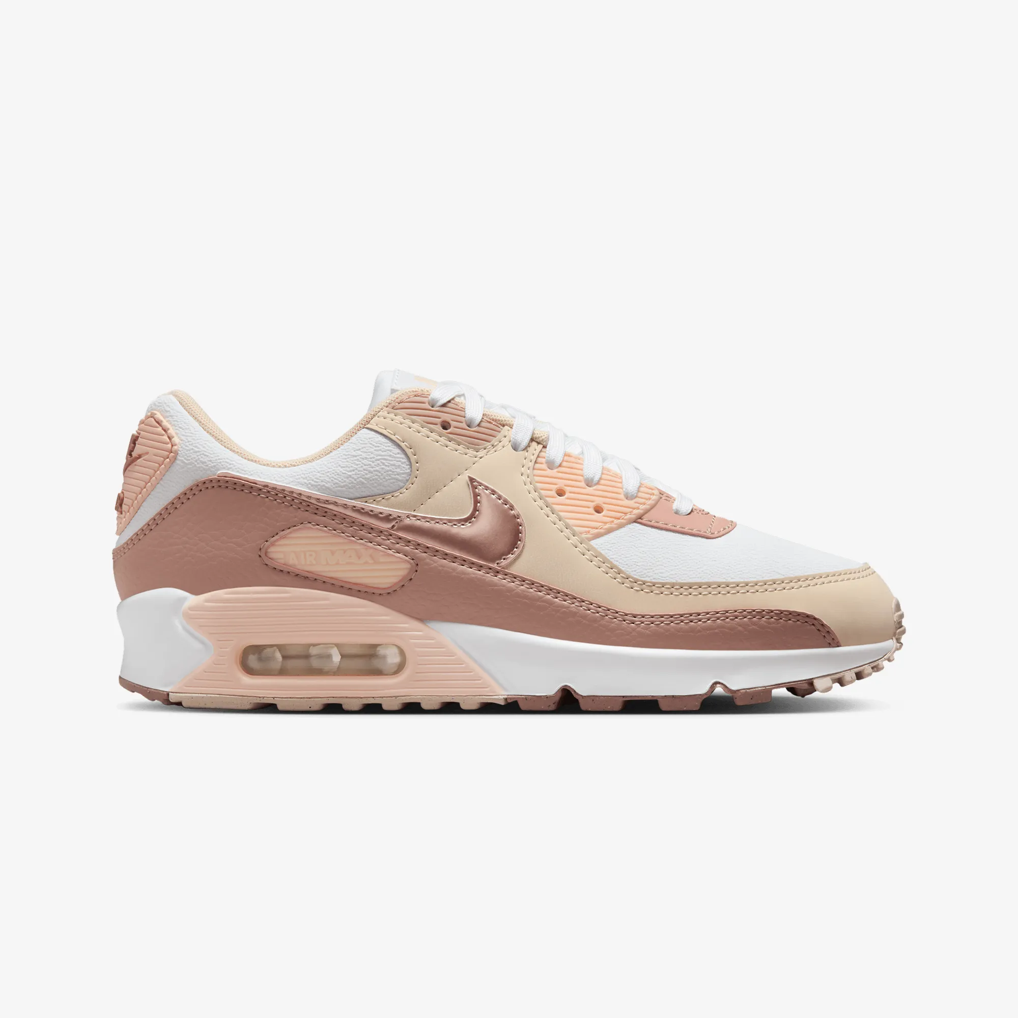 Nike | AIR MAX 90 { WHITE/PARTICLE PINK-WASHED CORAL Hot Pick Strong Step