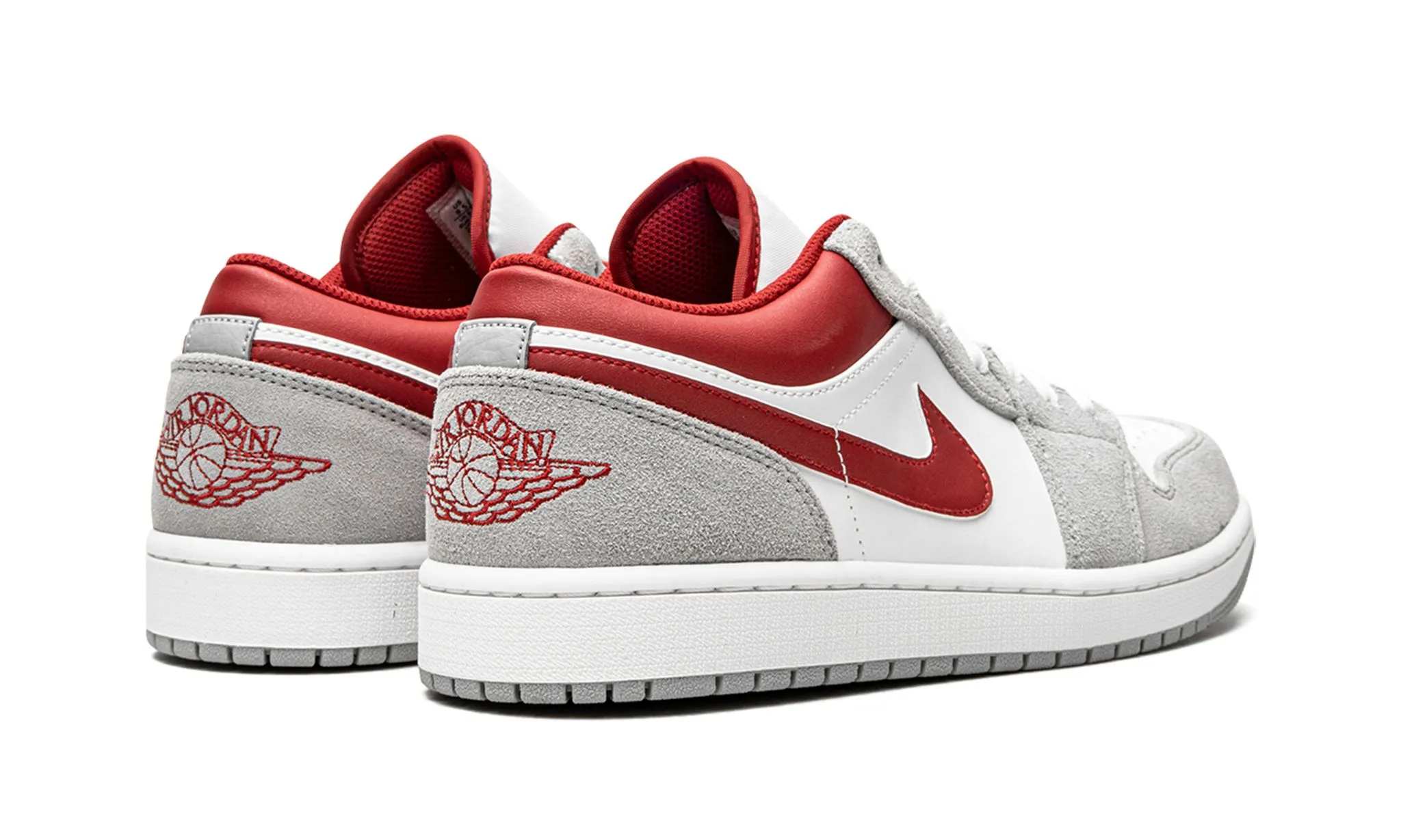 Air Jordan 1 Low SE White Grey Red / Light smoke grey gym red Arch Fit Dock Easy