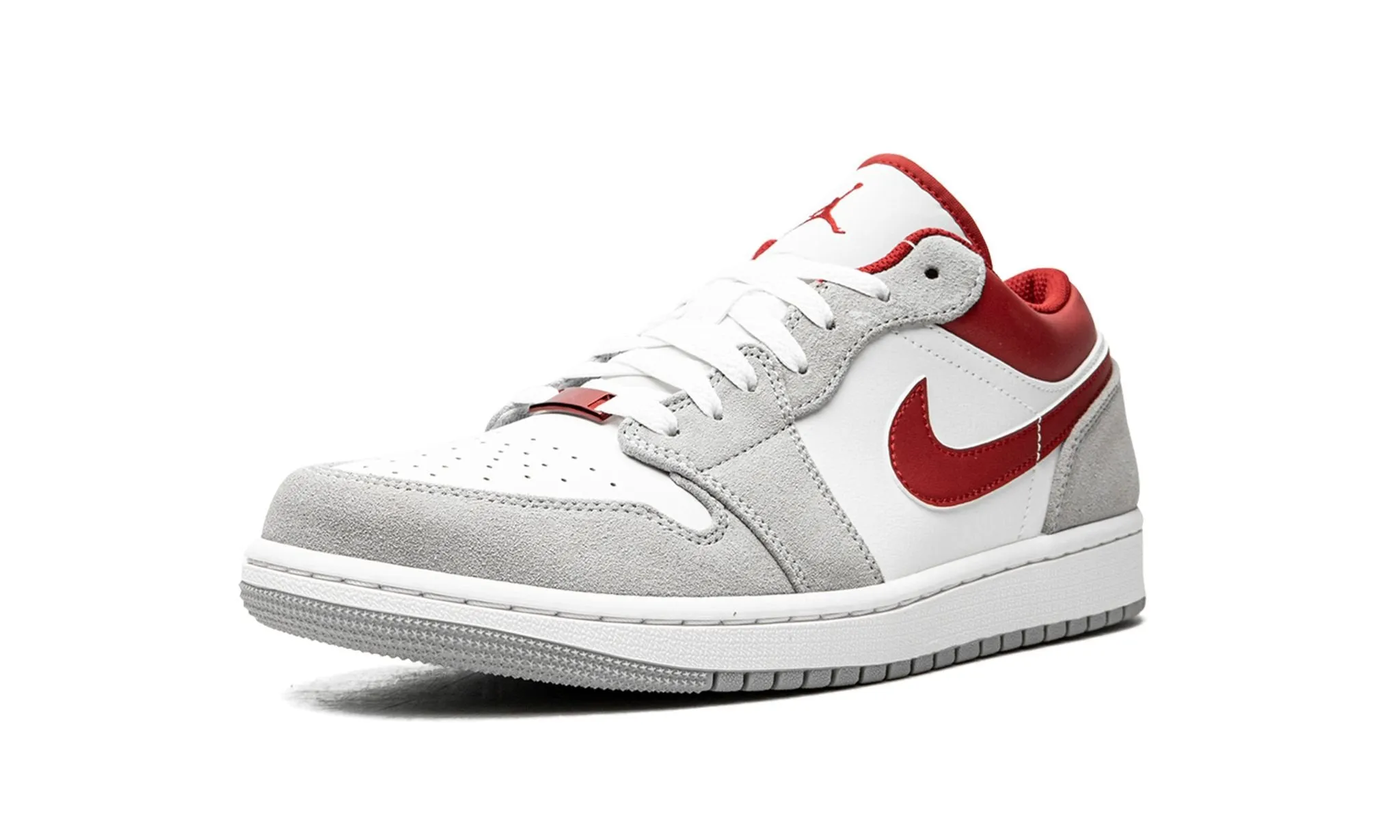 Desert Run Dream Walk Air Jordan 1 Low SE White Grey Red / Light smoke grey gym red