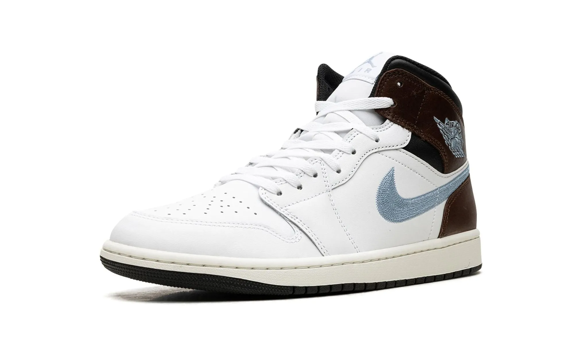 Road Fit Air Jordan 1 Retro Mid SE 'Brown Blue Grey'