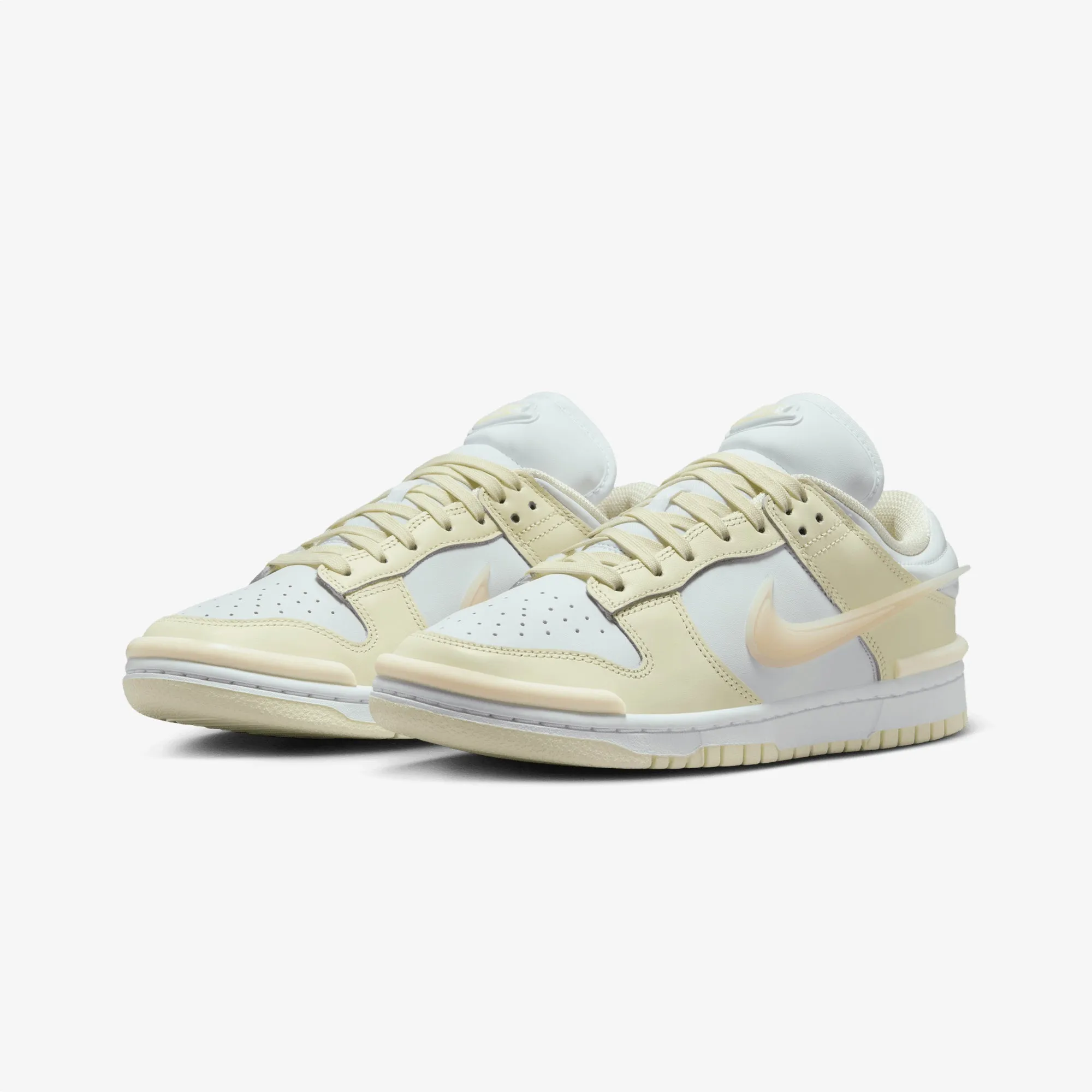 Nike | DUNK LOW TWIST  { COCONUT MILK/GUAVA ICE-WHITE Stone Glam