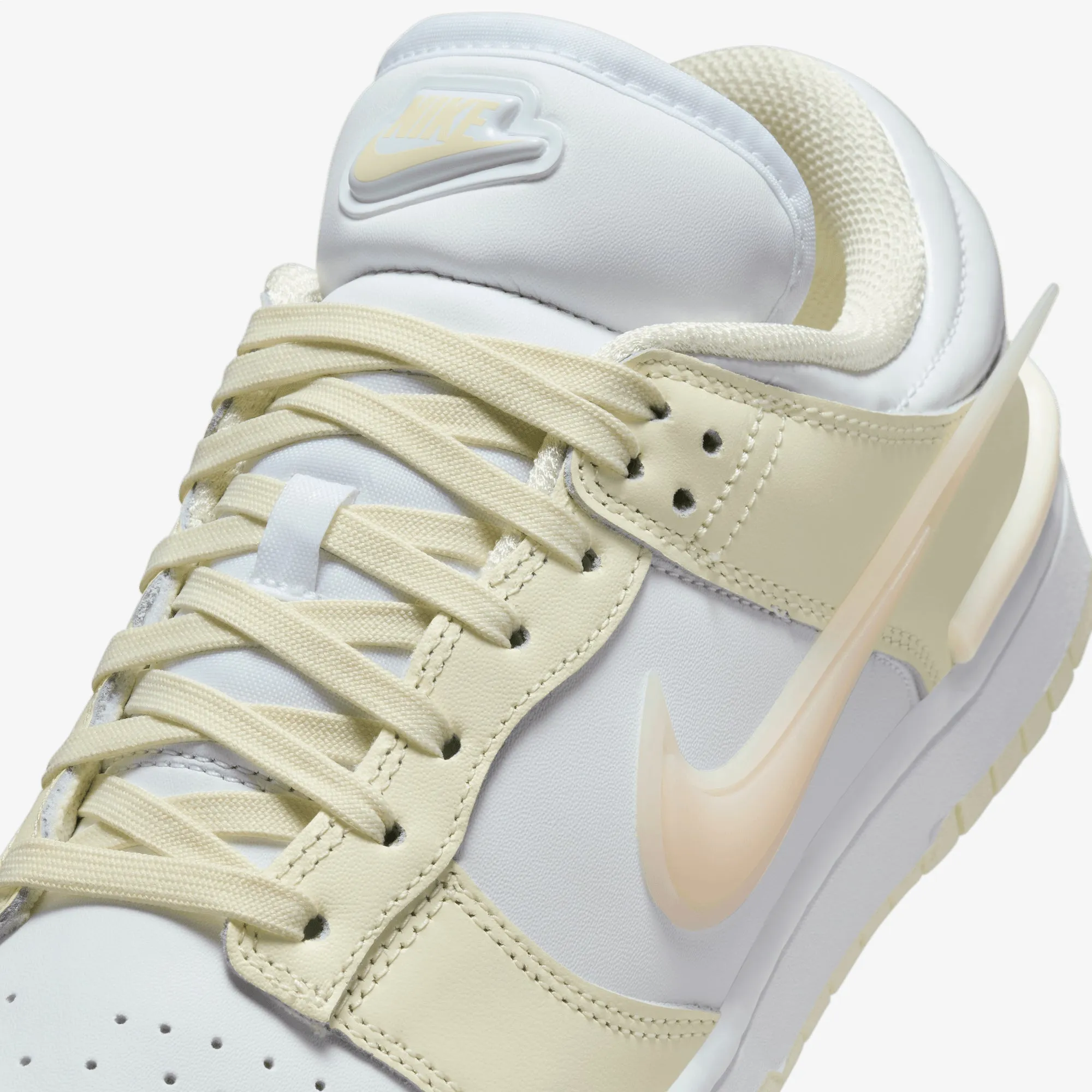 Comfort Outsole Cushioned Insole Nike | DUNK LOW TWIST  { COCONUT MILK/GUAVA ICE-WHITE