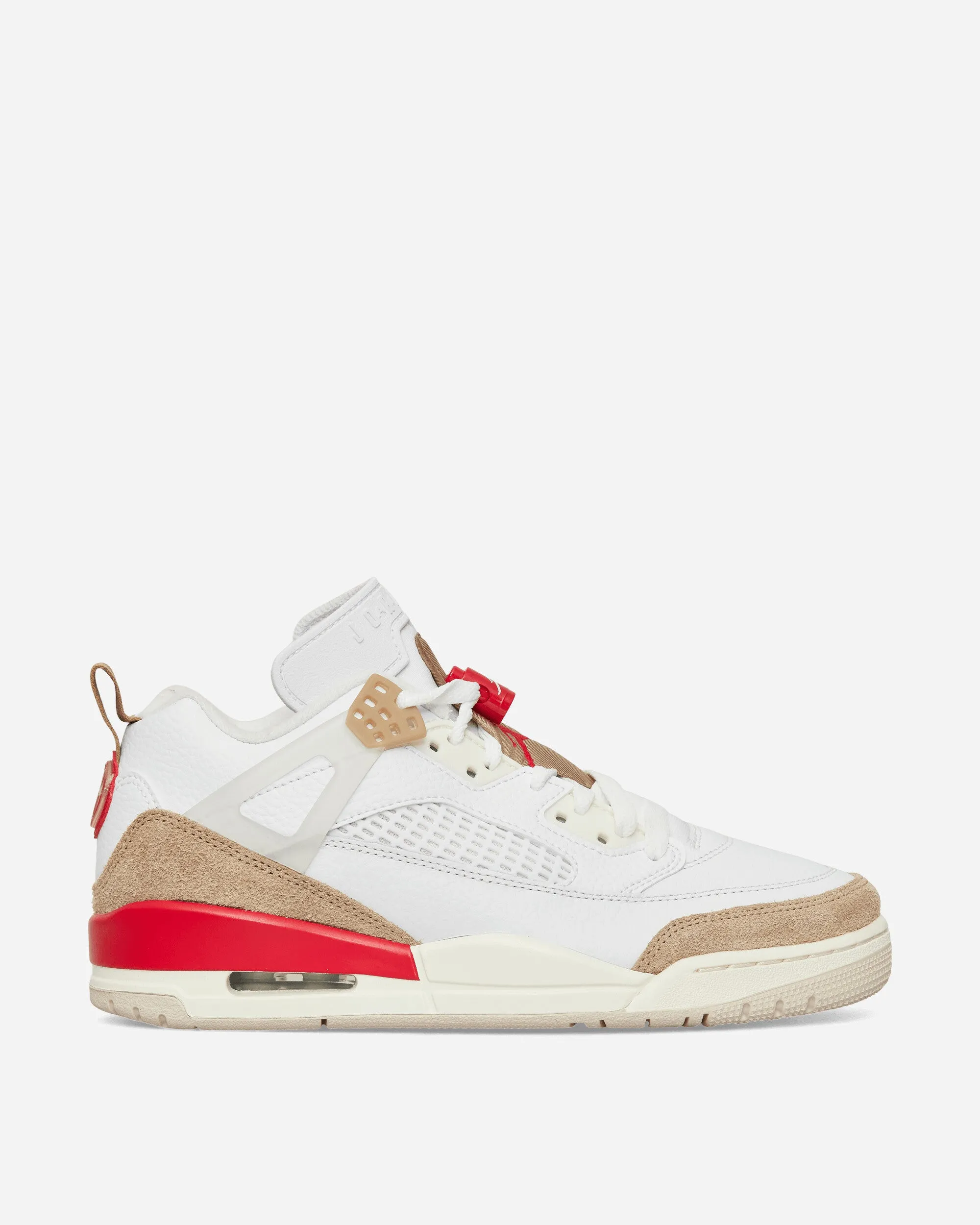 Jordan Spizike Low Sneakers Desert Camo / Sail / Fire Red Buckle Fit Closet Core