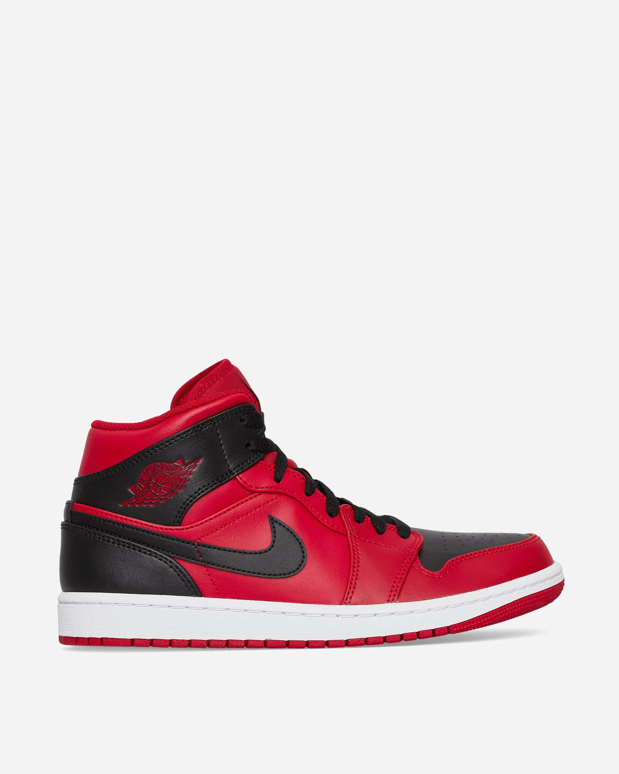 Air Jordan 1 Mid Sneakers Gym Red / Black Galaxy Tone Icon Edge