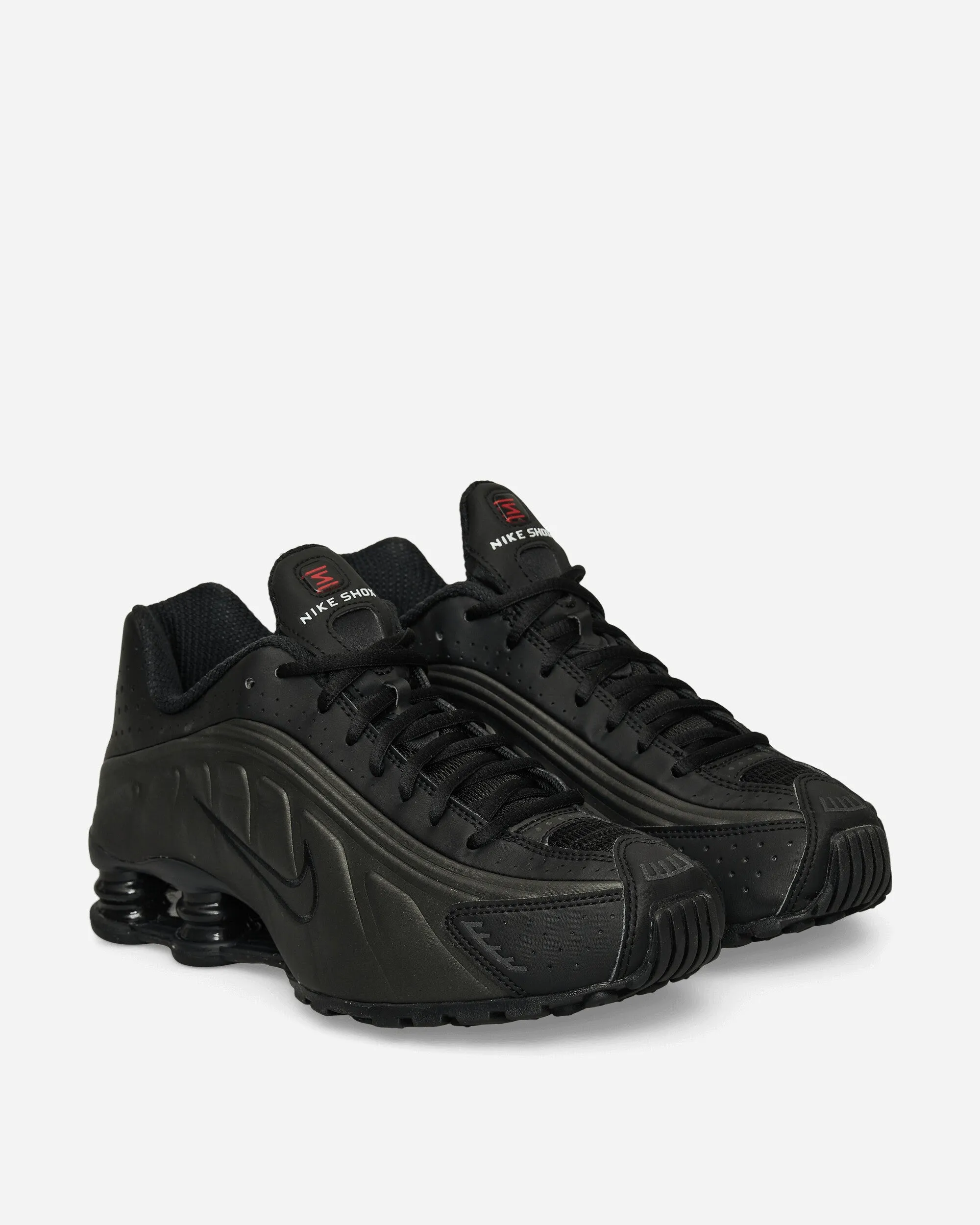 Matte Edge Wool Warm Shox R4 Sneakers Black / Bright Crimson