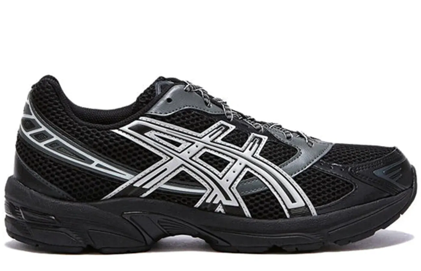 ASICS Gel-1130 Black Glacier Grey Stitched Toe Box Friction Resistant Materials